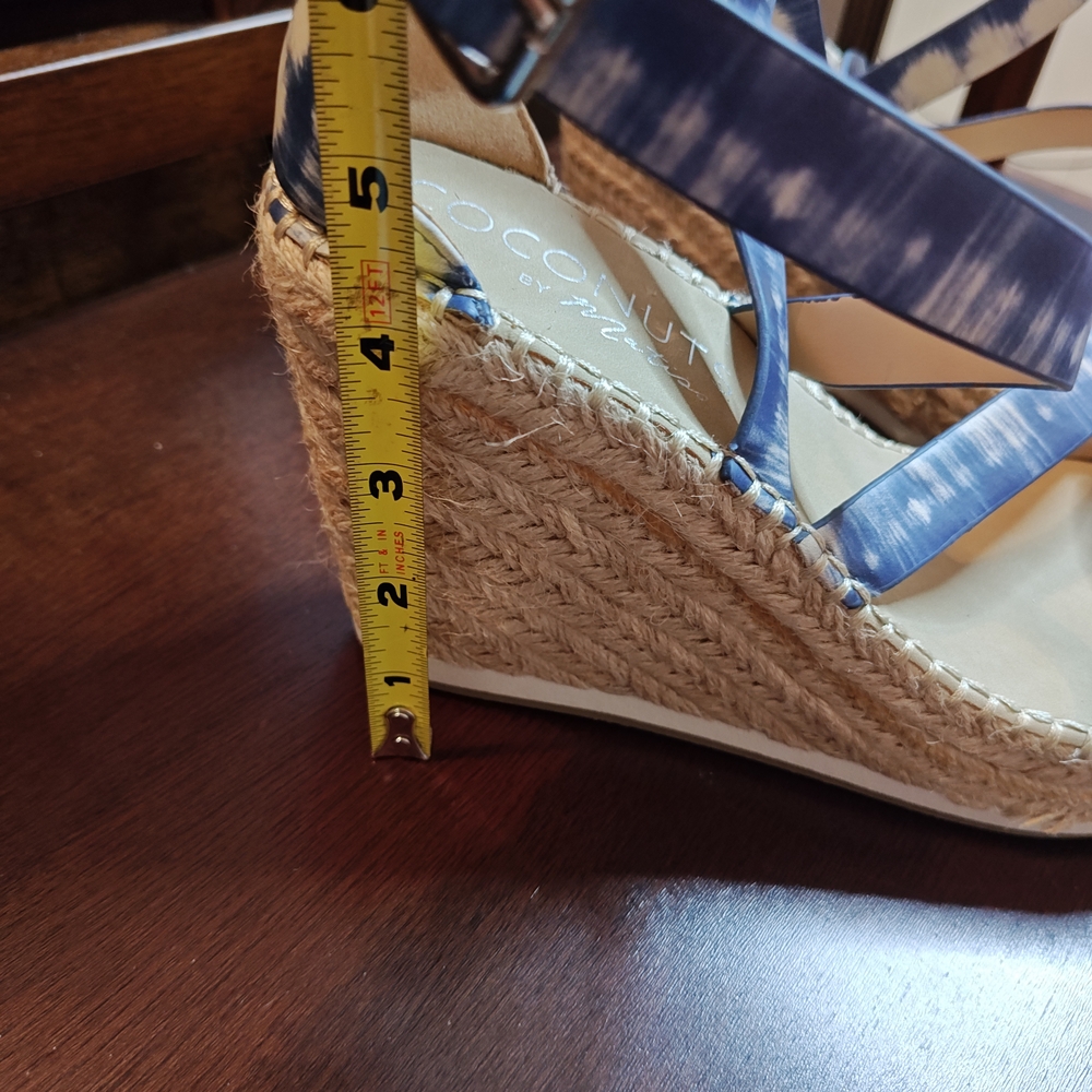 Stylish Coconuts by Matisse Blue Tie-Dye Platform Sandals Sz 10 Espadrille - Picture 10 of 13